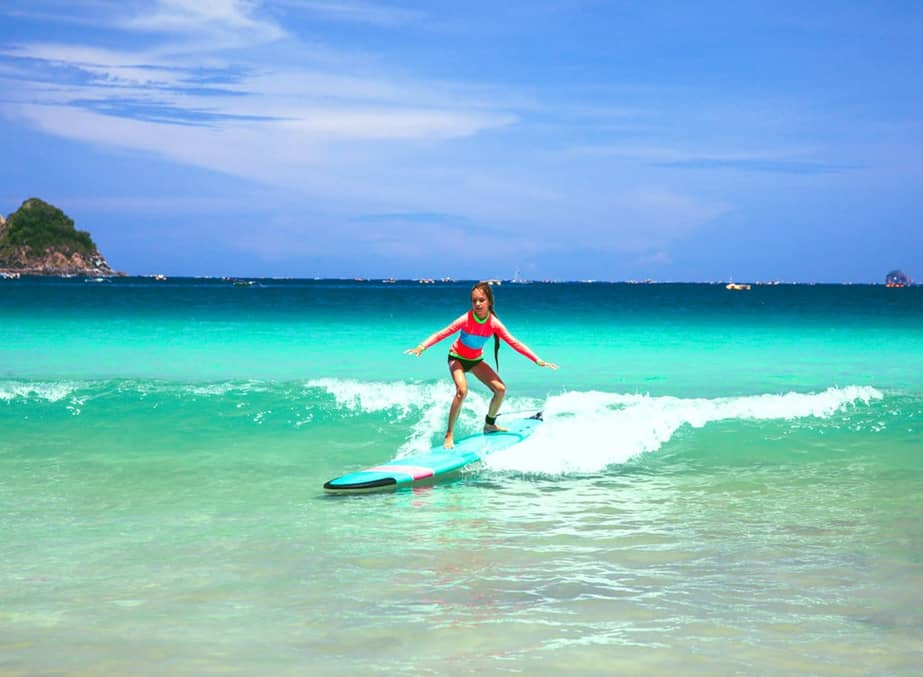 Surfing at West Coast of Phuket