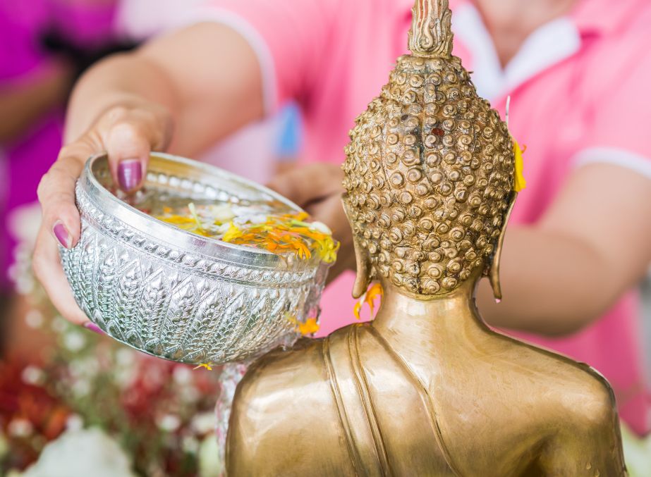 Bathing Buddha Statue