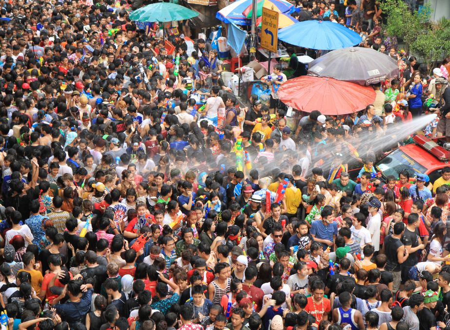 Water fight Songkran